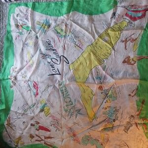 Florida vintage souvenir scarf